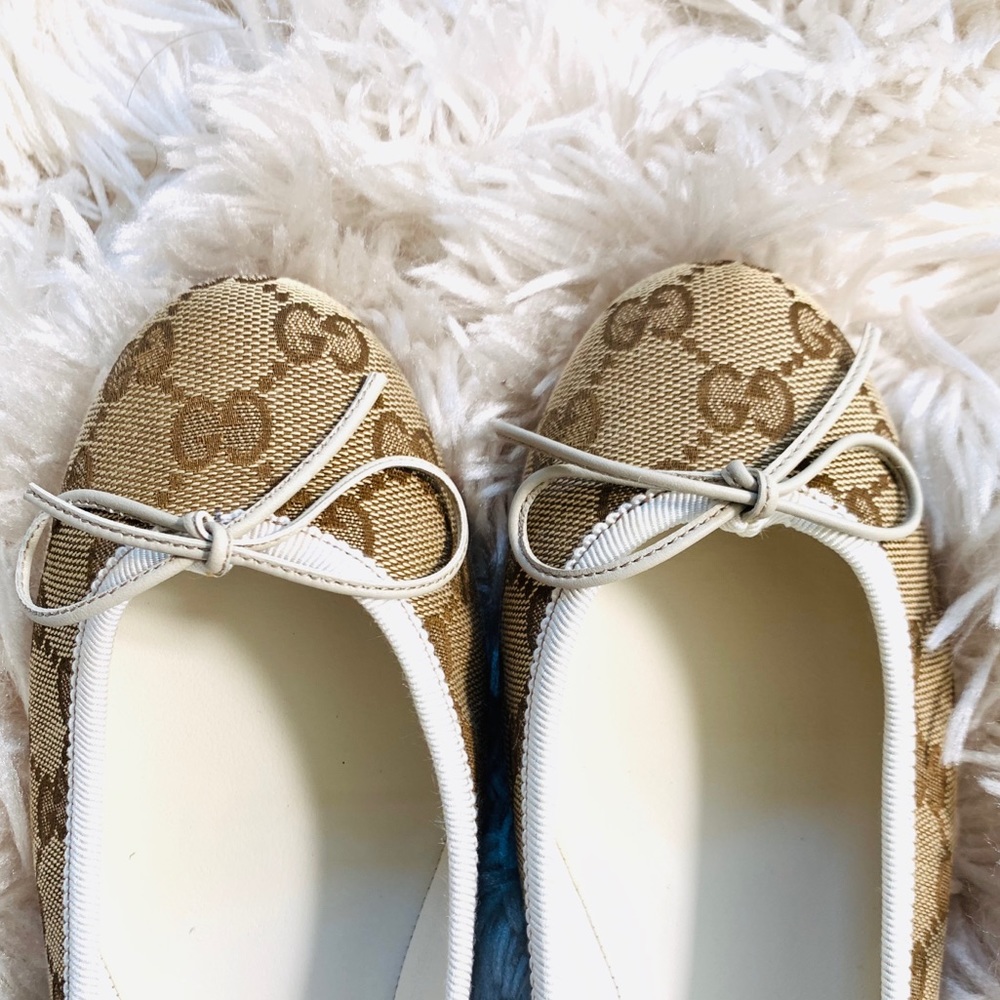 NEW Authentic Gucci GG Miro Ballerina flats